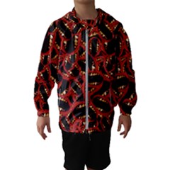 Ugly Open Mouth Graphic Motif Print Pattern Kids  Hooded Windbreaker by dflcprintsclothing