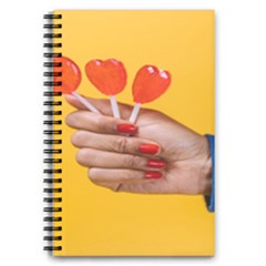 Valentine Day Lolly Candy Heart 5 5  X 8 5  Notebook by artworkshop