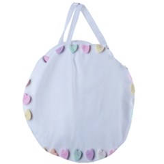 Valentine Day Heart Pattern Capsule Giant Round Zipper Tote by artworkshop