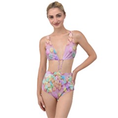 Valentine Day Heart Capsule Tied Up Two Piece Swimsuit