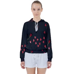 Valentine Day Heart Flower Women s Tie Up Sweat