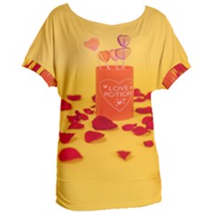 Valentine Day Heart Love Potion Women s Oversized Tee