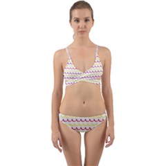 Pattern Waves Wrap Around Bikini Set by artworkshop