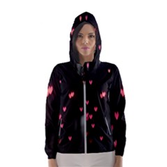 Love Valentine s Day Women s Hooded Windbreaker