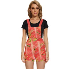 Aglonema Leaf Plant Pattern Flora Short Overalls by danenraven