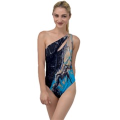 Mixing Acrylic Paints To One Side Swimsuit by artworkshop