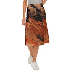 Painting Wallpaper Midi Panel Skirt by artworkshop