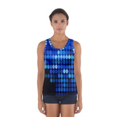 Pattern Blue Logo Sport Tank Top 