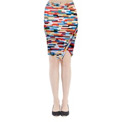 Pattern Wallpaper Midi Wrap Pencil Skirt by artworkshop