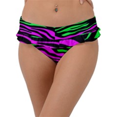 Colorful Zebra Frill Bikini Bottom