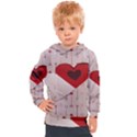 Valentine Day Heart Love Logo Kids  Hooded Pullover View1