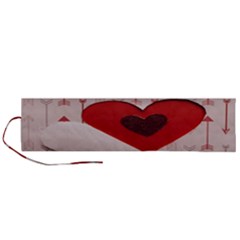 Valentine Day Heart Love Logo Roll Up Canvas Pencil Holder (l) by artworkshop