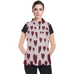 Valentine Day Heart Love Pattern Women s Puffer Vest