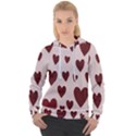 Valentine Day Heart Love Pattern Women s Overhead Hoodie View1