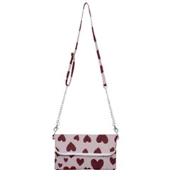 Valentine Day Heart Love Pattern Mini Crossbody Handbag by artworkshop