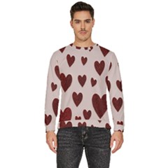 Valentine Day Heart Love Pattern Men s Fleece Sweatshirt by artworkshop