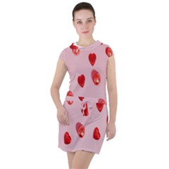 Valentine Day Heart Pattern Drawstring Hooded Dress by artworkshop