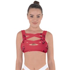 Valentine Day Logo Heart Ribbon Bandaged Up Bikini Top by artworkshop