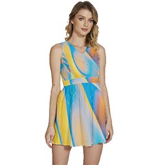 Water And Sunflower Oil Sleeveless High Waist Mini Dress by artworkshop