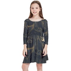 Black Gold  Kids  Quarter Sleeve Skater Dress