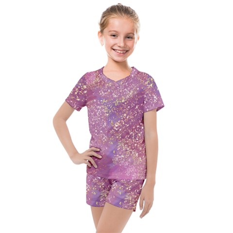 Stardust  Kids  Mesh Tee And Shorts Set by PollyParadiseBoutique7