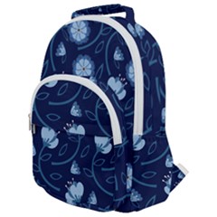 Flower Rounded Multi Pocket Backpack by zappwaits