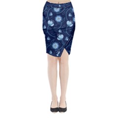 Flower Midi Wrap Pencil Skirt by zappwaits