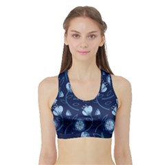 Flower Sports Bra With Border