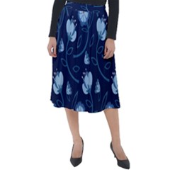 Flower Classic Velour Midi Skirt  by zappwaits