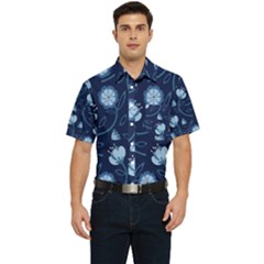 Flower Men s Short Sleeve Pocket Shirt  by zappwaits