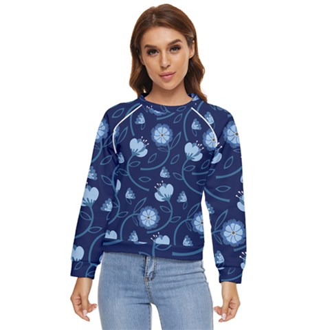 Flower Women s Long Sleeve Raglan Tee by zappwaits