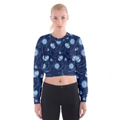 Flower Cropped Sweatshirt by zappwaits