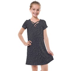 Black Wall Texture Kids  Cross Web Dress by artworkshop