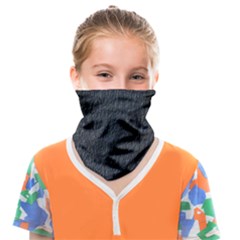 Black Wall Texture Face Covering Bandana (kids) by artworkshop