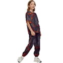 Lava Volcanic Rock Texture Kids  Tee and Pants Sports Set View3