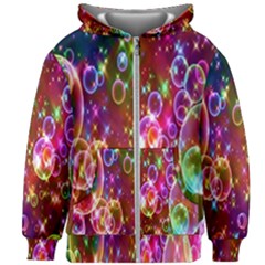 Rainbow Spectrum Bubbles Kids  Zipper Hoodie Without Drawstring