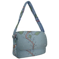 Fantasy Flower Drawing Courier Bag by dflcprintsclothing