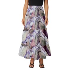 Leaves  Tiered Ruffle Maxi Skirt