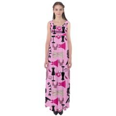 Fashion Girl Newyork Bts Nft Empire Waist Maxi Dress by Ravend