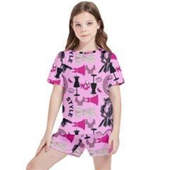 Fashion Girl Newyork Bts Nft Kids  Tee And Sports Shorts Set by Ravend