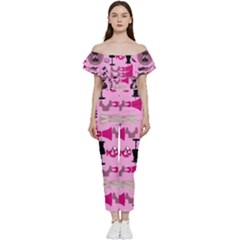 Fashion Girl Newyork Bts Nft Off Shoulder Ruffle Top Jumpsuit by Ravend