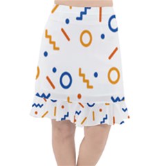 Abstract Dots And Line Pattern T- Shirt Abstract Dots And Line Pattern 4 Fishtail Chiffon Skirt by maxcute