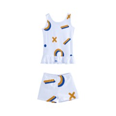 Abstract Dots And Line Pattern T- Shirt Abstract Dots And Line Pattern T- Shirt Kids  Boyleg Swimsuit by maxcute