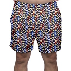 Colorful Leopard Men s Shorts by DinkovaArt