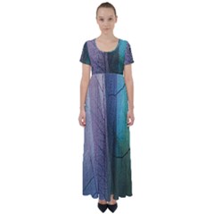 Abstract Pattern  High Waist Short Sleeve Maxi Dress by artworkshop