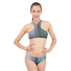 Abstract Pattern  High Neck Bikini Set by artworkshop