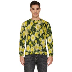 Autumn Background Closeup Flowers Men s Fleece Sweatshirt