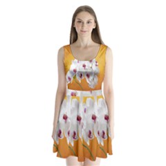 Boards Decoration Flower Flower Room Split Back Mini Dress  by artworkshop