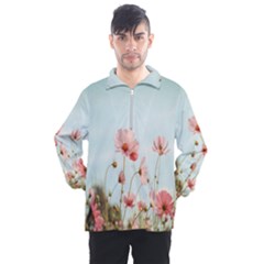 Cosmos Flower Blossom In Garden Men s Half Zip Pullover by artworkshop