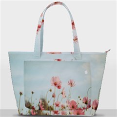 Cosmos Flower Blossom In Garden Back Pocket Shoulder Bag  by artworkshop